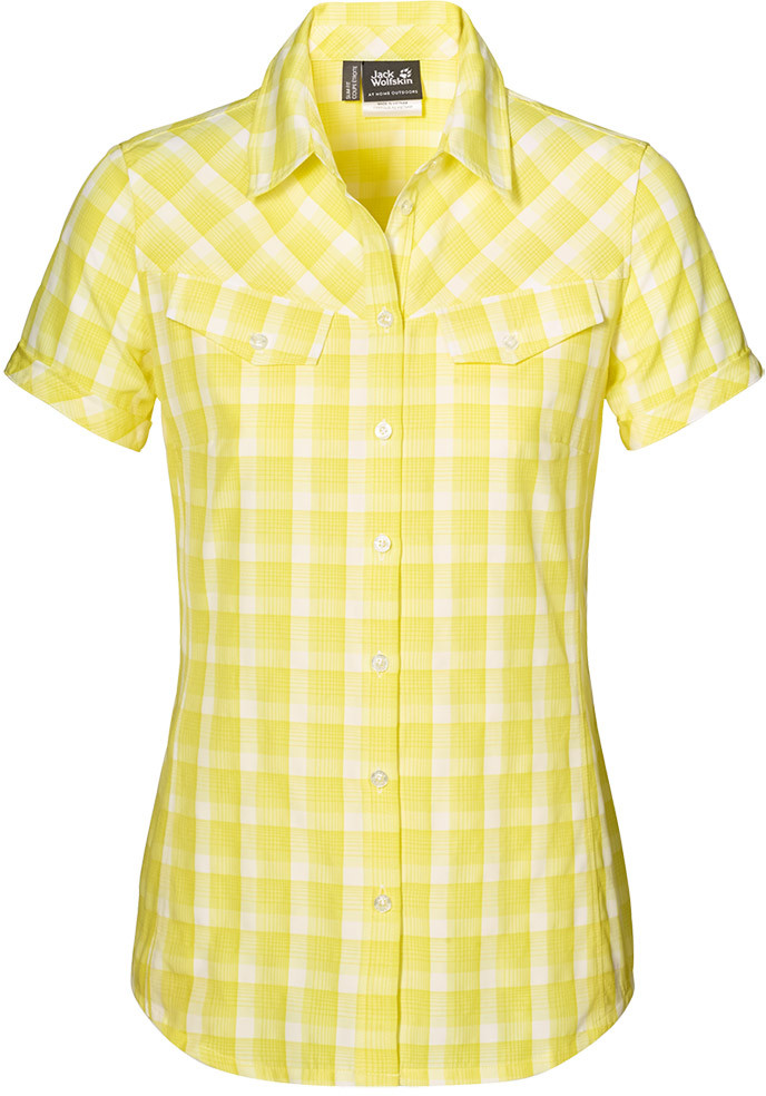 Koszule damskie - Jack Wolfskin Koszula MARA SHIRT WOMEN lemonade checks - grafika 1