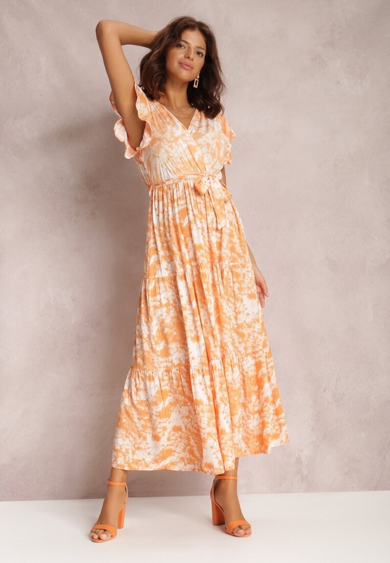 Sukienki - Pomarańczowa Sukienka Donog - grafika 1