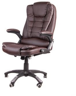 Fotele i krzesła biurowe - GIOSEDIO Fotel biurowy Giosedio BSB003 brązowy BSB003 - grafika 1