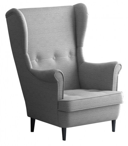 Fotele - Tapicerowany fotel uszak Trimel 2X 45 kolorów - grafika 1