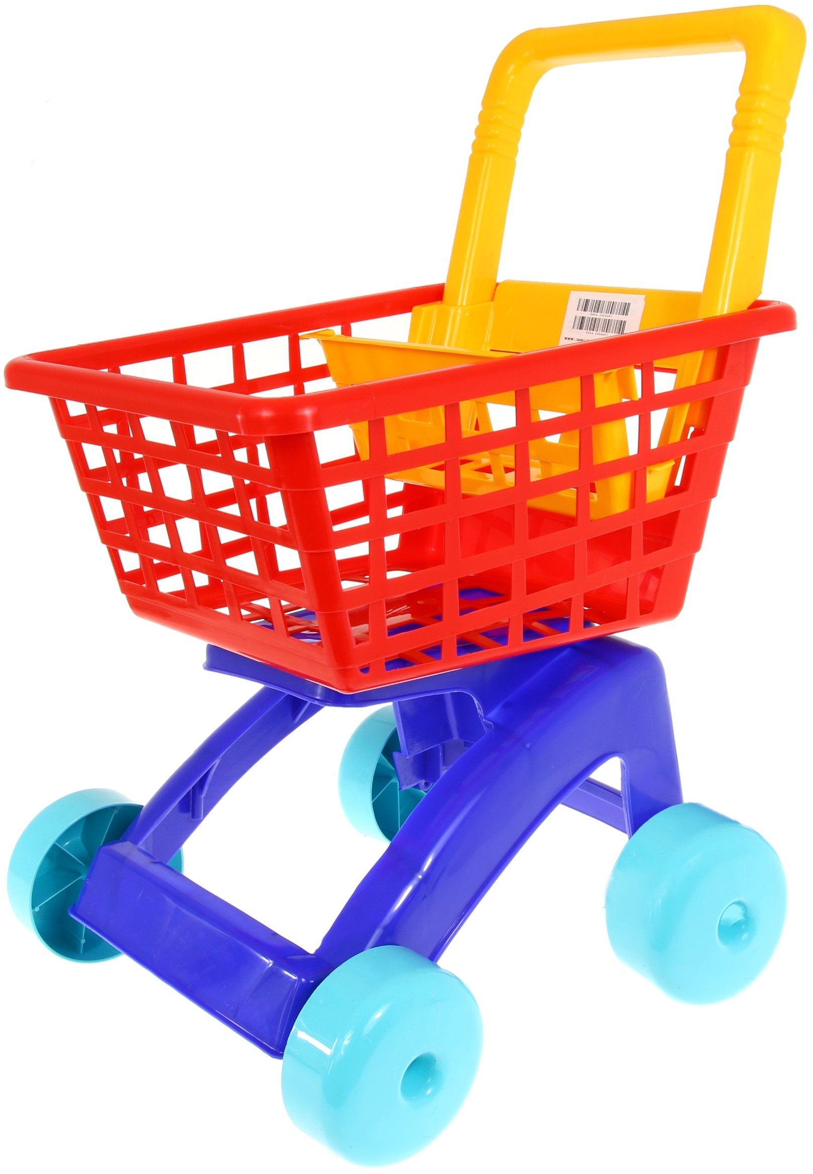 Zabawy w naśladowanie dorosłych - Duży Wózek sklepowy Marketowy dla dzieci 60cm! Róż - grafika 1
