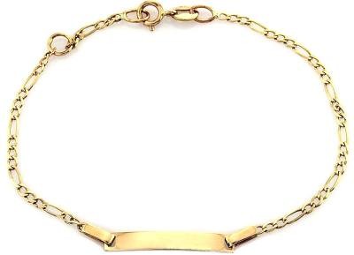 Biżuteria dla dzieci - LOVRIN Złota bransoletka 585 blaszka dla dziecka 14kt BR3656 - grafika 1