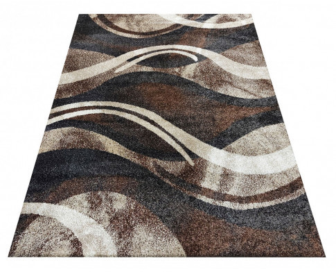Dywany - Brązowy prostokątny dywan do salonu Dravi - grafika 1