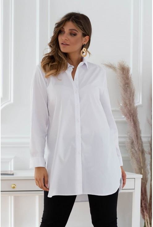 Bluzki damskie - XL-ka Długa biała koszula-tunika - sheila 48 - XL-ka - grafika 1