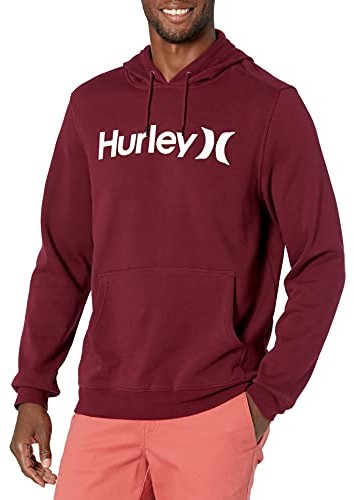 Bluzy sportowe męskie - Hurley Hurley Męska bluza z kapturem Ciemne buraki M MFT0009290 - grafika 1