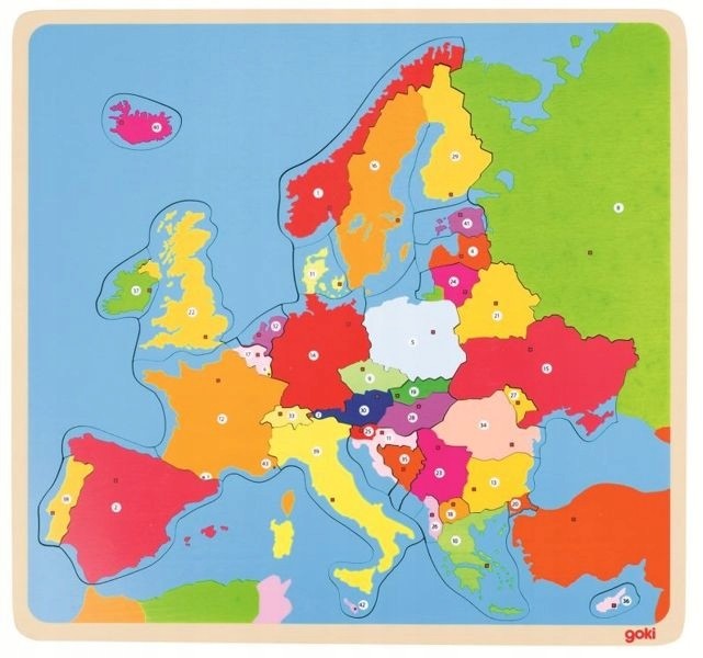 Puzzle - Puzzle Europa nauka stolic w różnych językach 35el - grafika 1