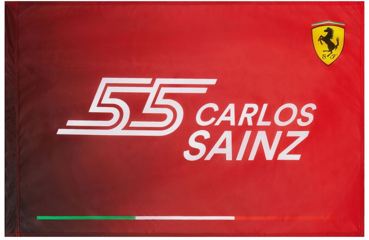 Flagi i akcesoria - Ferrari Scuderia F1 Team Flaga Carlos Sainz 55 F1 2021 701202469001000 - grafika 1