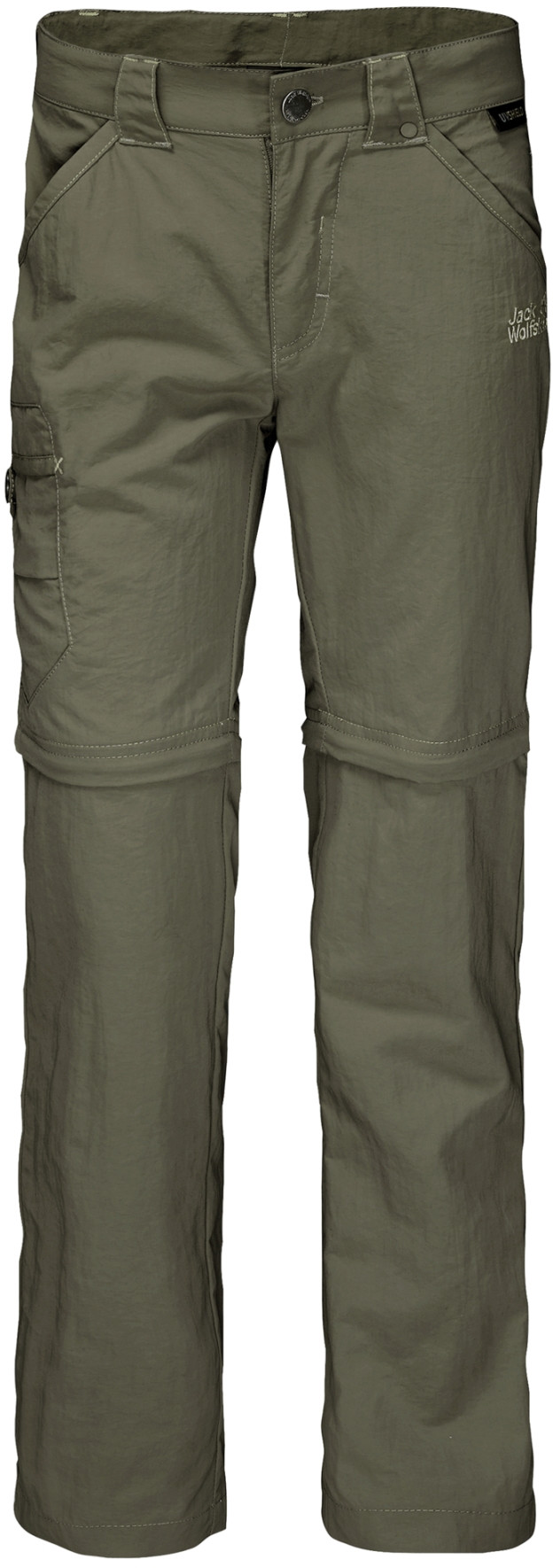 Spodnie i spodenki dla dziewczynek - Jack Wolfskin Spodnie dziecięce SAFARI ZIP OFF PANTS K woodland green - grafika 1