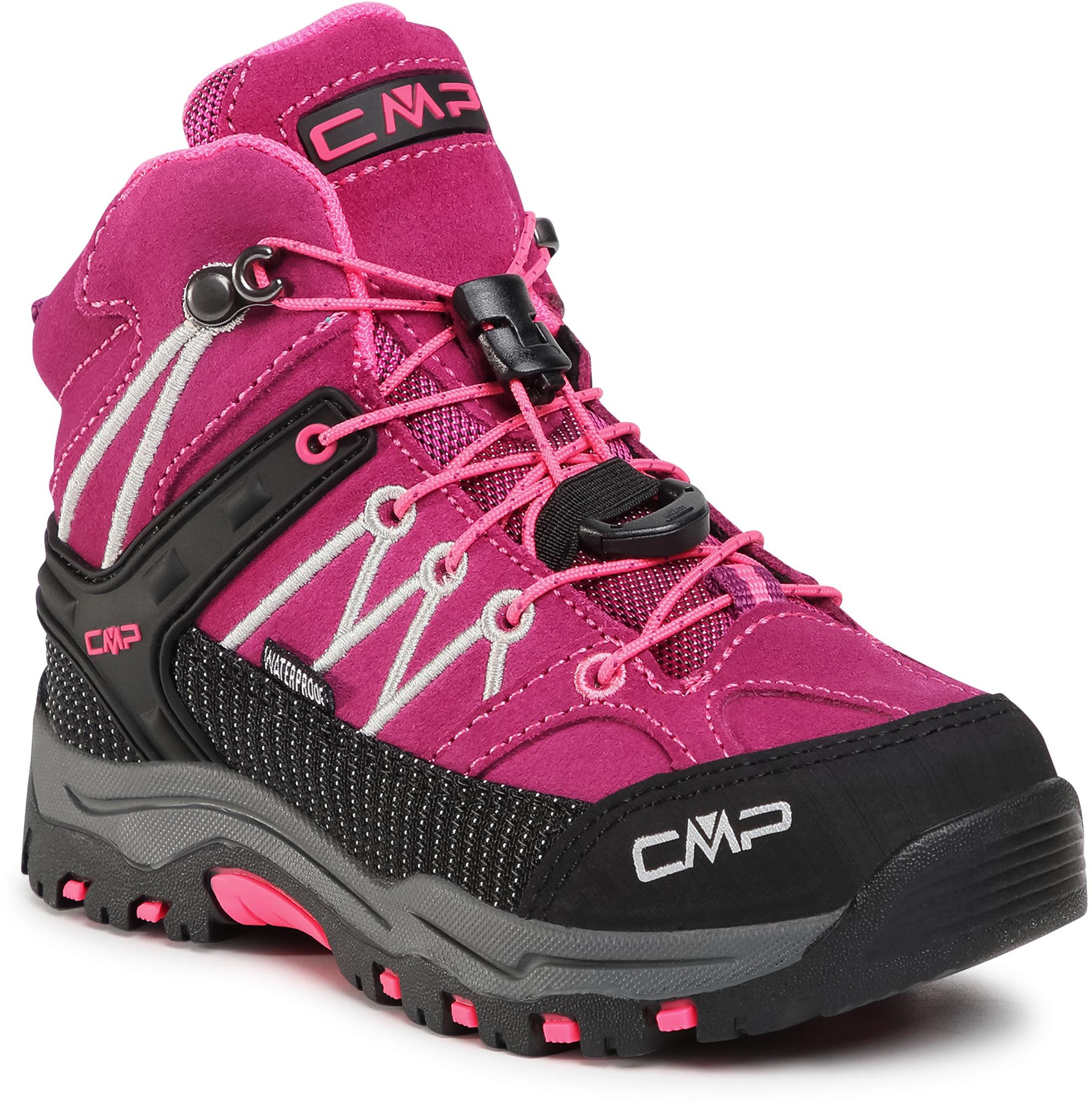 Buty trekkingowe dziecięce - Trekkingi CMP -  Kids Rigel Mid Trekking Shoe Wp 3Q12944 Berry/Pink Fluo 05HF - grafika 1