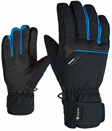 Rękawiczki sportowe męskie - Ziener Męskie rękawice narciarskie Glyn GTX Plus Glove Alpine | wodoodporne, oddychające, ciepłe, czarne 801047 - grafika 1