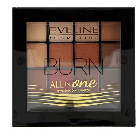 Cienie do powiek - Eveline All In One Eyeshadow Palette paleta cieni do powiek 03 Burn 12 g 53755-uniw - grafika 1