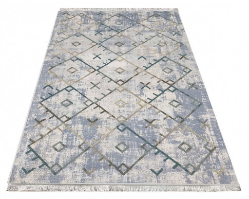 Dywany - Szary skandynawski dywan w nowoczesne wzory Dehab - grafika 1