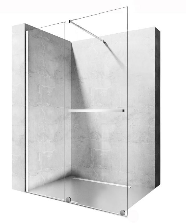 Ścianki i drzwi prysznicowe - Rea łazienka z wyobraźnią Ścianka szklana Cortis 120 cm K7211 - grafika 1