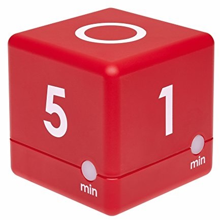 Minutniki - TFA Dostmann Digitaler kostka-timer, tworzywo sztuczne, czerwony, 6 x 6 x 6 cm 38.2039.05 - grafika 1