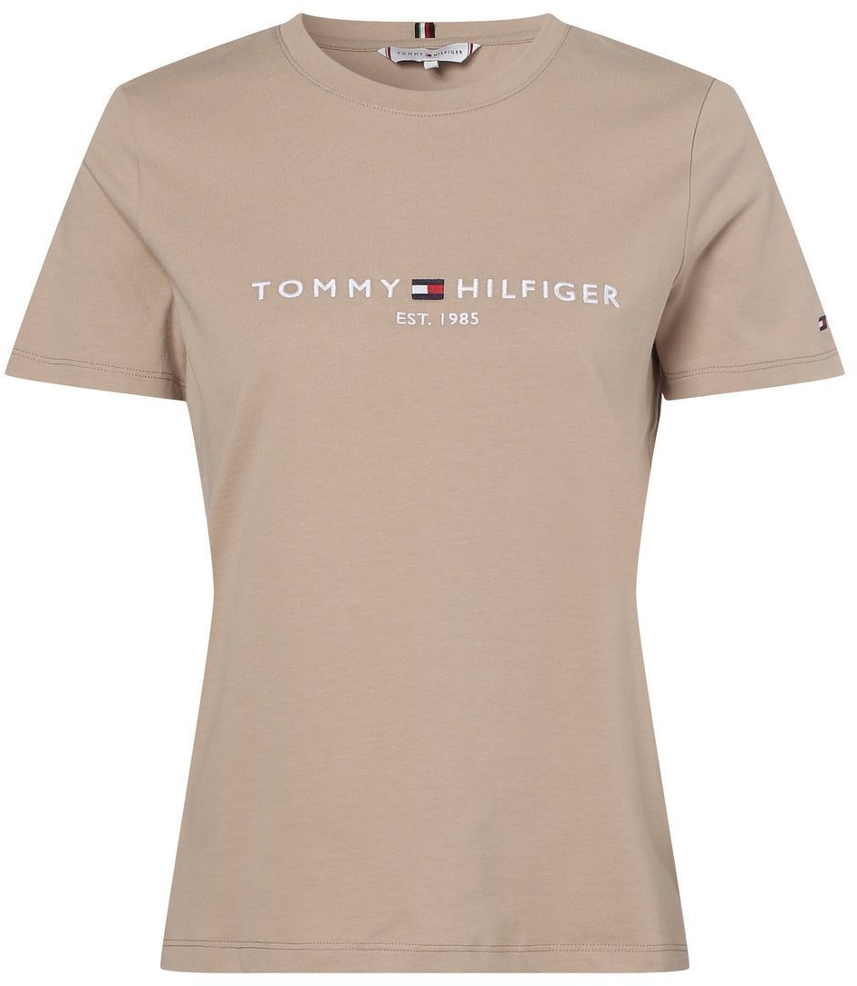 Koszulki i topy damskie - Tommy Hilfiger T-shirt damski, beżowy - grafika 1