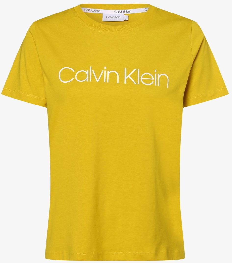 Koszulki i topy damskie - Calvin Klein T-shirt damski, żółty - grafika 1