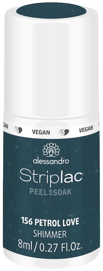 Lakiery do paznokci - Alessandro Striplac Peel or Soak Vegan Nr.156 Petrol Love 8.0 ml - grafika 1