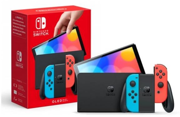 Konsole Nintendo - Nintendo Switch Joy-Con Niebiesko-Czerwony NOWY MODEL - grafika 1