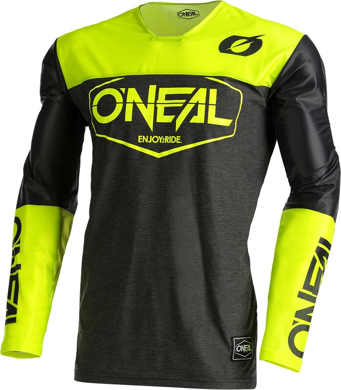 Koszulki rowerowe - O'Neal O'Neal Mayhem Koszulka rowerowa z zamkiem błyskawicznym Mężczyźni, czarny/żółty S 2022 Koszulki MTB i Downhill M003-102 - grafika 1