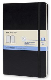 Notesy i bloczki - Moleskine Notes Art Plus Sketchbook L twarda oprawa czarny ARTQP063F - grafika 1