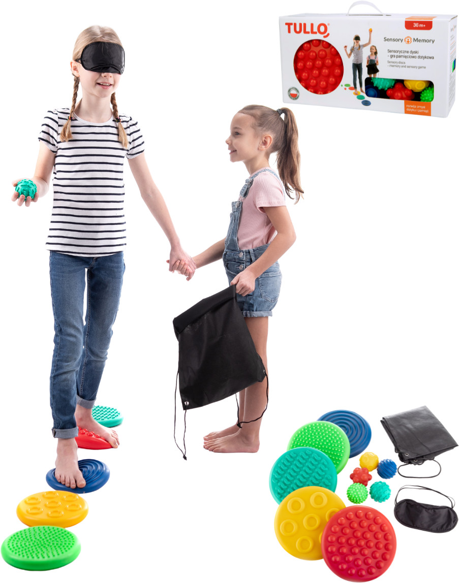 Zabawki sensoryczne - Tullo Sensoryczne dyski gra pamięciowo dotykowa - grafika 1