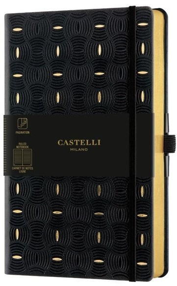 Notesy i bloczki - Castelli Notatnik 13x21cm linia Castelli Gold Rice - grafika 1