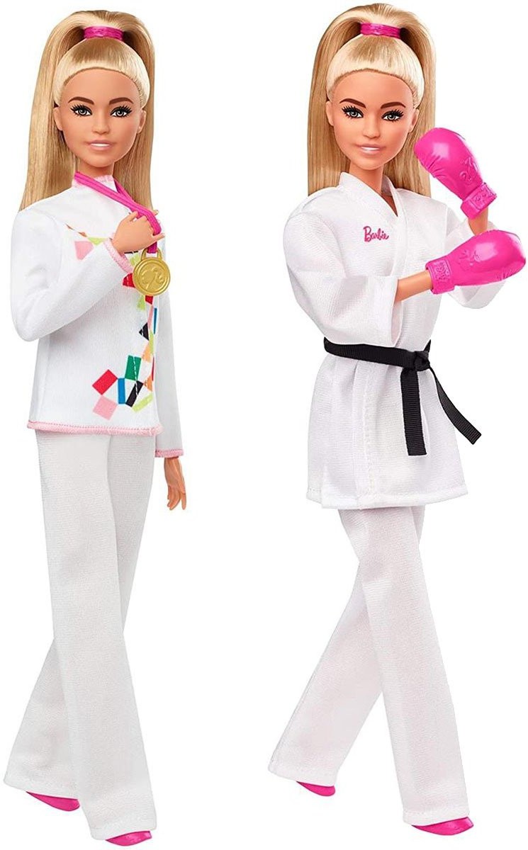 Lalki dla dziewczynek - Mattel BARBIE Lalka Olimpijka Karate GJL73_GJL74 - grafika 1