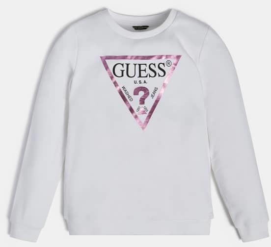 Bluzy dla dziewczynek - Guess Kids Bluza Z Laminowanym Trójkątnym Logo - grafika 1