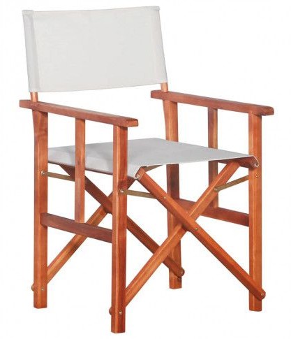 Fotele i krzesła ogrodowe - Edinos Premium Krzesło reżyserskie tarasowe Martin - białe - grafika 1