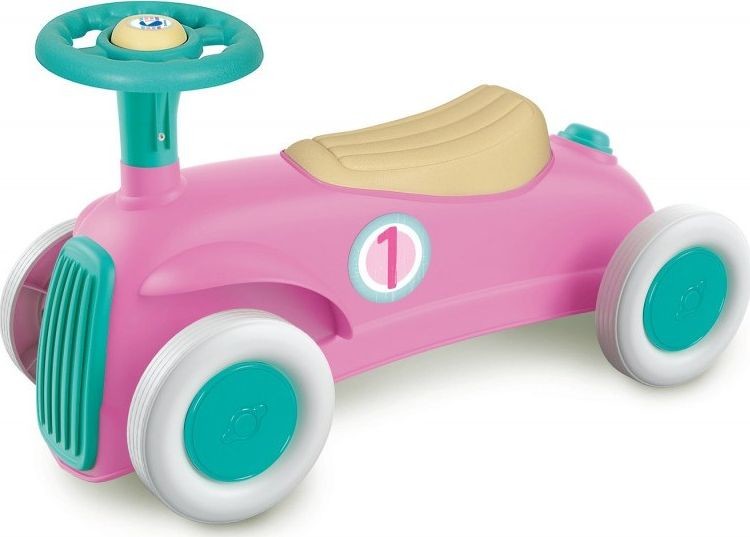 Jeździki dla dzieci - Clementoni Samochodzik Vintage Jeździk Mój Pierwszy Samochód różowy 17456 17456 - grafika 1