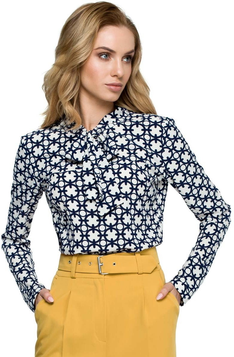 Bluzki damskie - Style Bluzka damska w nadruk z fontaziem - model 1 - Style - grafika 1