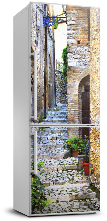 Naklejki na drzwi i meble - Tapeta na lodówkę naklejka Włoskie uliczki - grafika 1