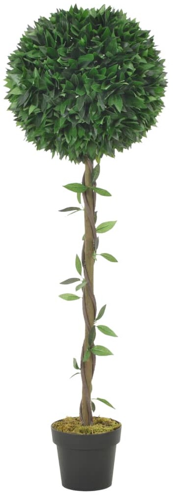 Sztuczne drzewka - vidaXL Sztuczne drzewko laurowe z doniczką, zielony, 130 cm - grafika 1