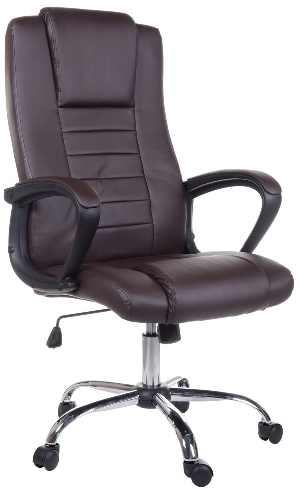 Fotele i krzesła biurowe - Giosedio Fotel biurowy GIOSEDIO brązowy, model FBS003 FBS003 - grafika 1