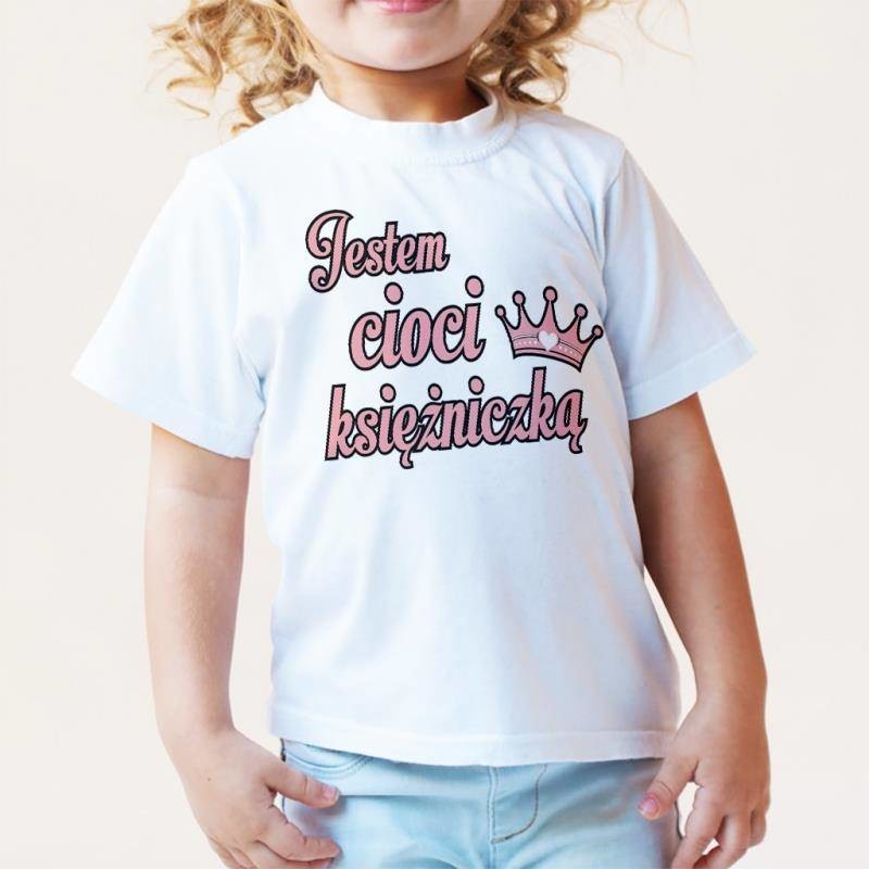 Koszulki dla chłopców - Poczpol Jestem cioci księżniczką - koszulka dziecięca PRZPOC-0-1997 - grafika 1
