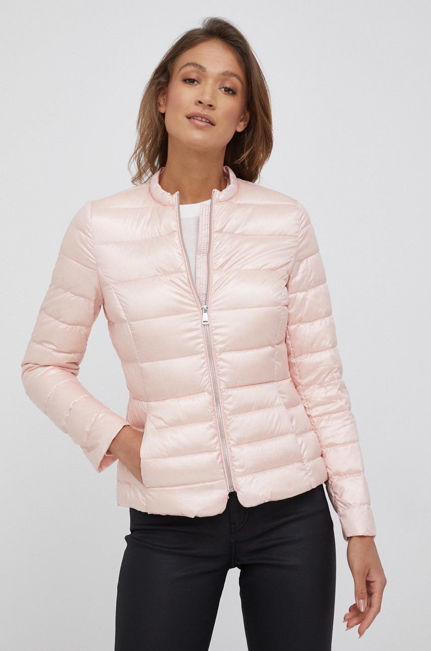 Płaszcze damskie - Lauren Ralph Lauren Lauren Ralph Lauren kurtka puchowa damska kolor różowy przejściowy - grafika 1