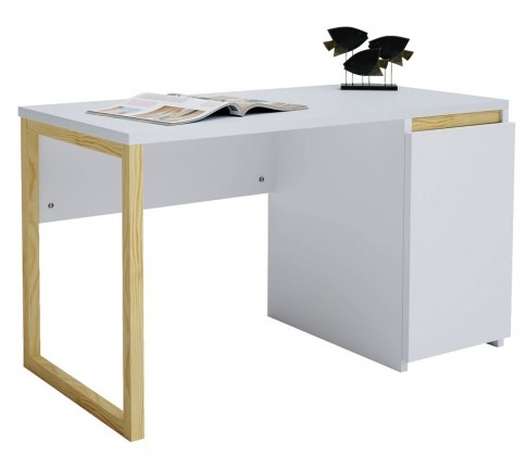 Biurka dla dzieci - Elior Skandynawskie biurko z szafką Inelo X4 BIURKO/DES4FRONT - grafika 1