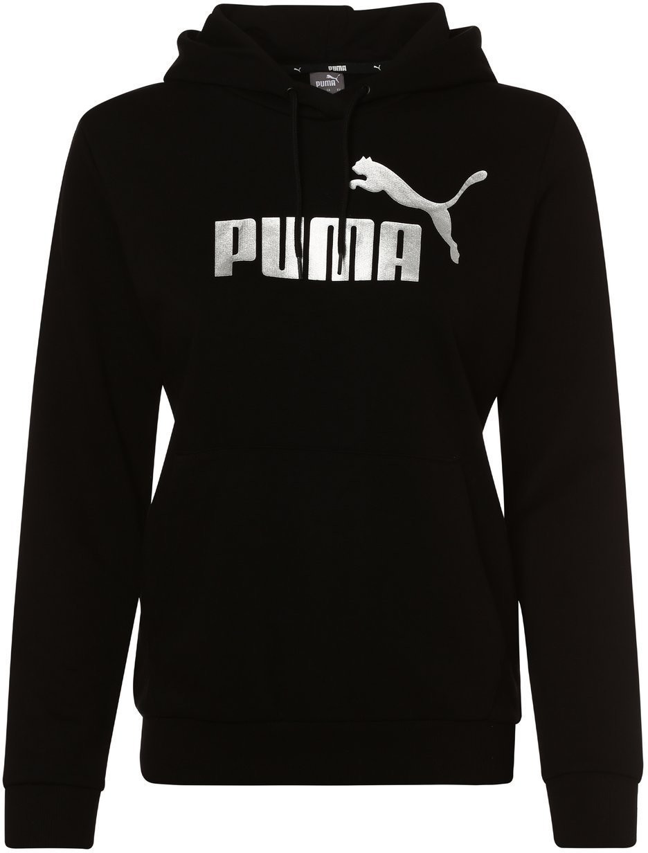 Bluzy damskie - Puma Damska bluza z kapturem, czarny - grafika 1