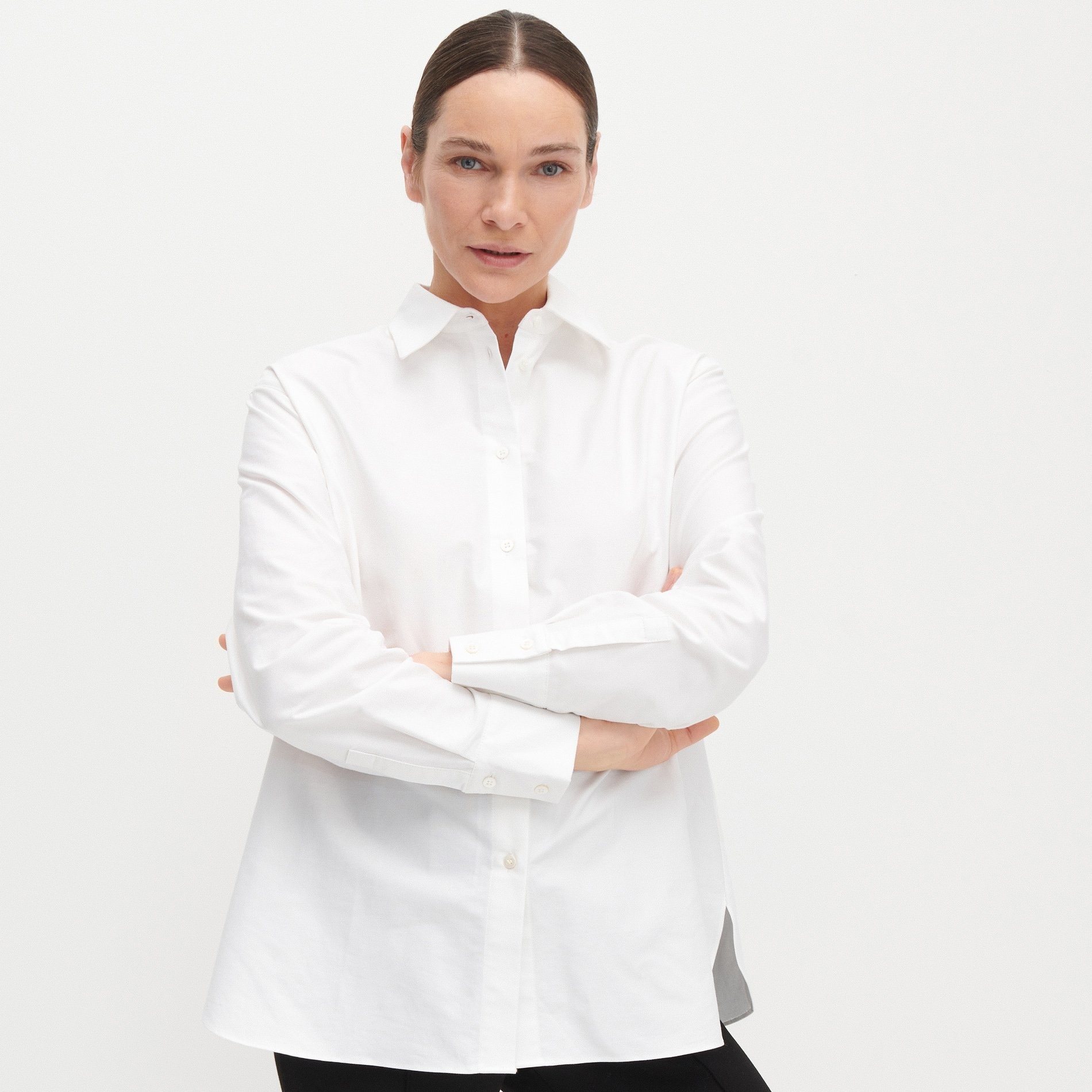 Koszule damskie - Reserved PREMIUM Koszula z bawełny organicznej - Biały - grafika 1