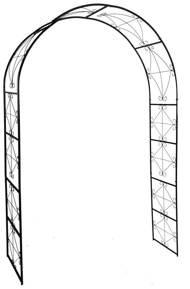 Kratki i pergole - Pergola ogrodowa 140xx 36x220 cm z łukiem metalowa Lustan - grafika 1