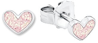 Biżuteria dla dzieci - Prinzessin Lillifee kolczyki dla dzieci, w kształcie serca, dla dziewczynki, ze srebra próby 925, emaliowane w kolorze różowym 541978 - grafika 1