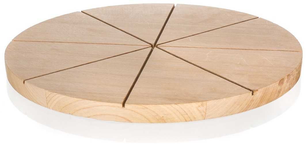 Deski do krojenia - Banquet Deska do krojenia drewniana na pizzę Brilante 32 x 1,5 cm - grafika 1
