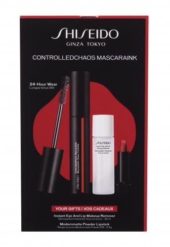 Palety i zestawy do makijażu - Shiseido Shiseido ControlledChaos MascaraInk zestaw zestaw 01 Black Pulse - grafika 1