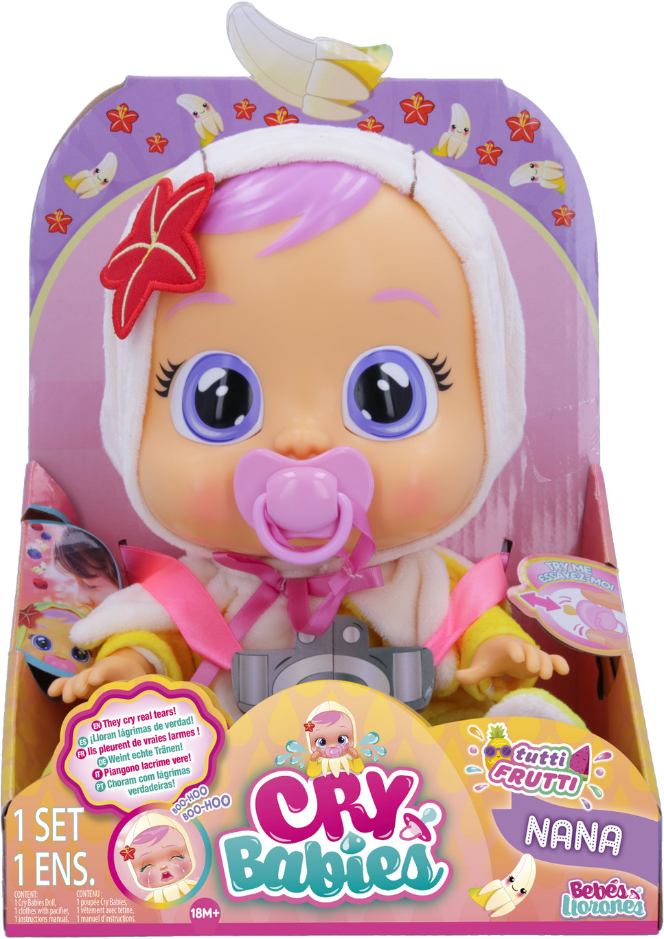 Lalki dla dziewczynek - Tm Toys Cry Babies Tutti Frutti Lalka Nana IMC081376 IMC081376 - grafika 1