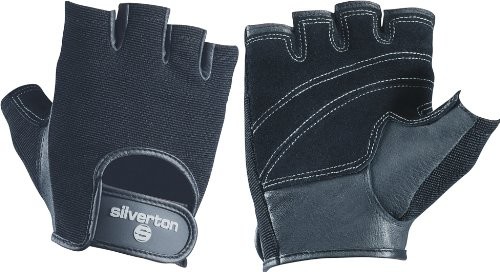 Rękawice do ćwiczeń - Silverton Silver rękawicy podnoszenie ciężarów, Fitness Comfort, czarny, XL 43155XL - grafika 1
