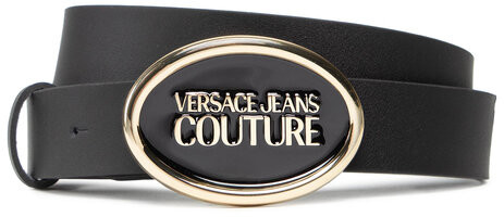 Paski - Versace Jeans Couture Pasek Damski 72VA6F06 Czarny - grafika 1