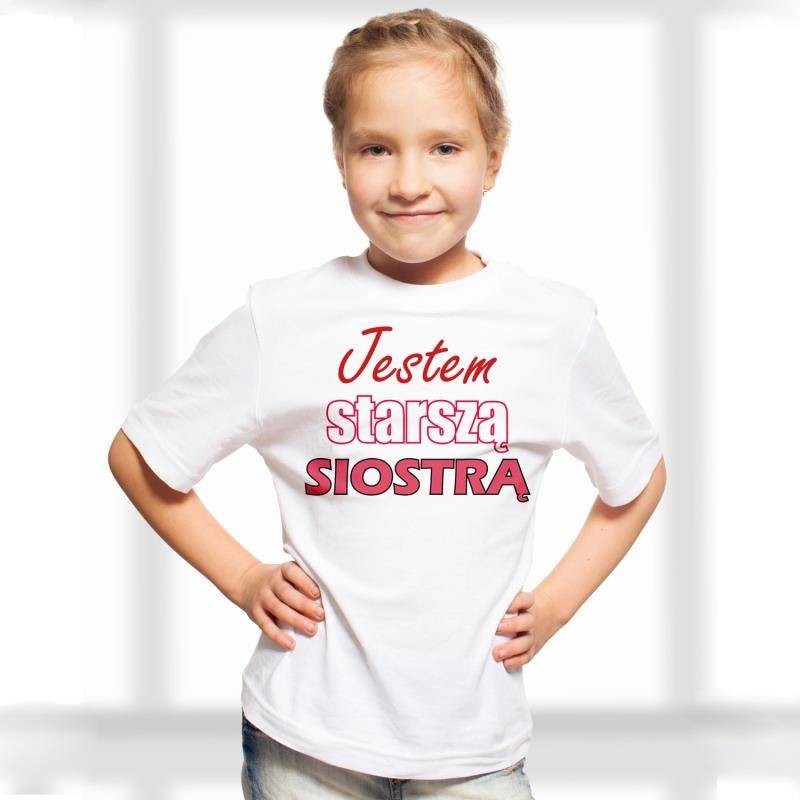 Koszulki dla chłopców - Poczpol Jestem starszą siostrą - koszulka dziecięca PRZPOC-0-2236 - grafika 1