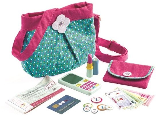 Akcesoria i dodatki do ubrań dla dzieci - Djeco torebka i portfel z akcesoriami - grafika 1