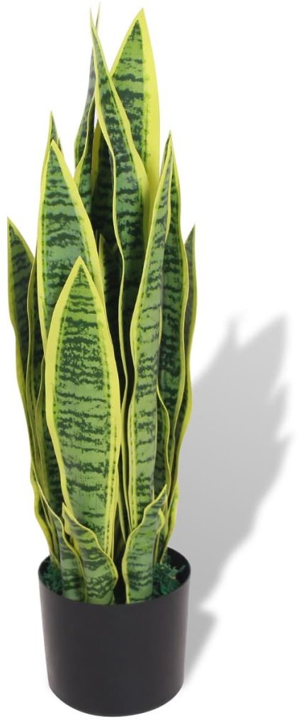 Sztuczne kwiaty - vidaXL Sztuczna sansewieria z doniczką, 65 cm, zielona - grafika 1