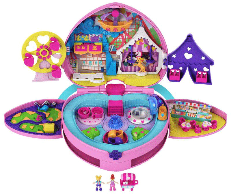 Domki dla lalek - Mattel POLLY POCKET Rozkładany plecak Park rozrywki GKL60 GKL60 - grafika 1